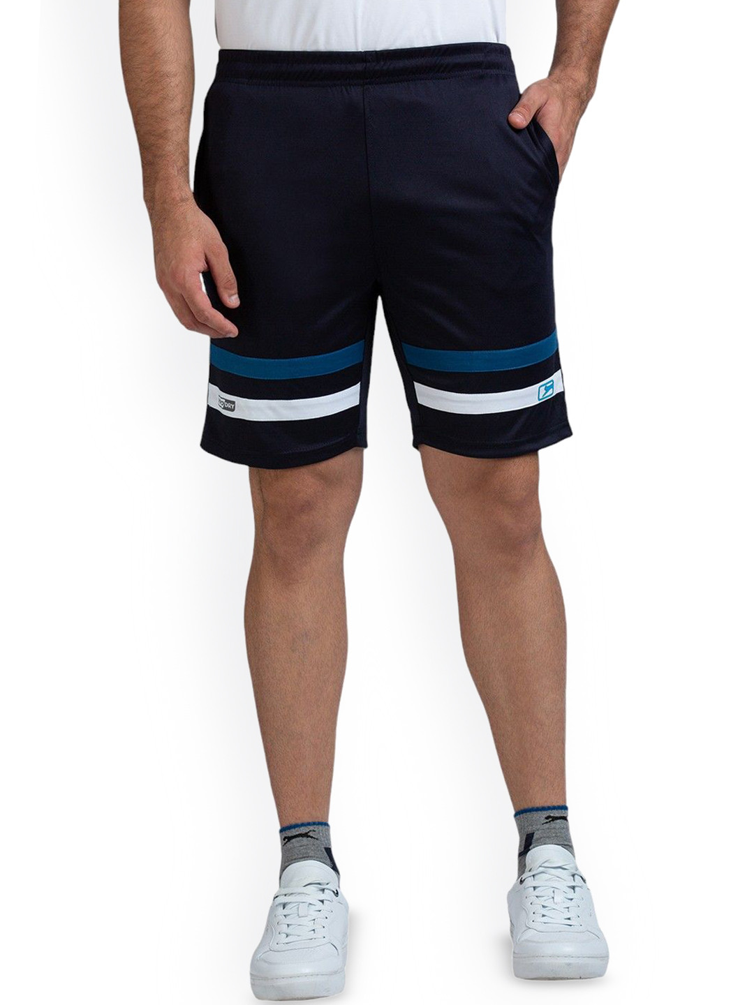 Black Panther Men Striped Training or Gym Shorts