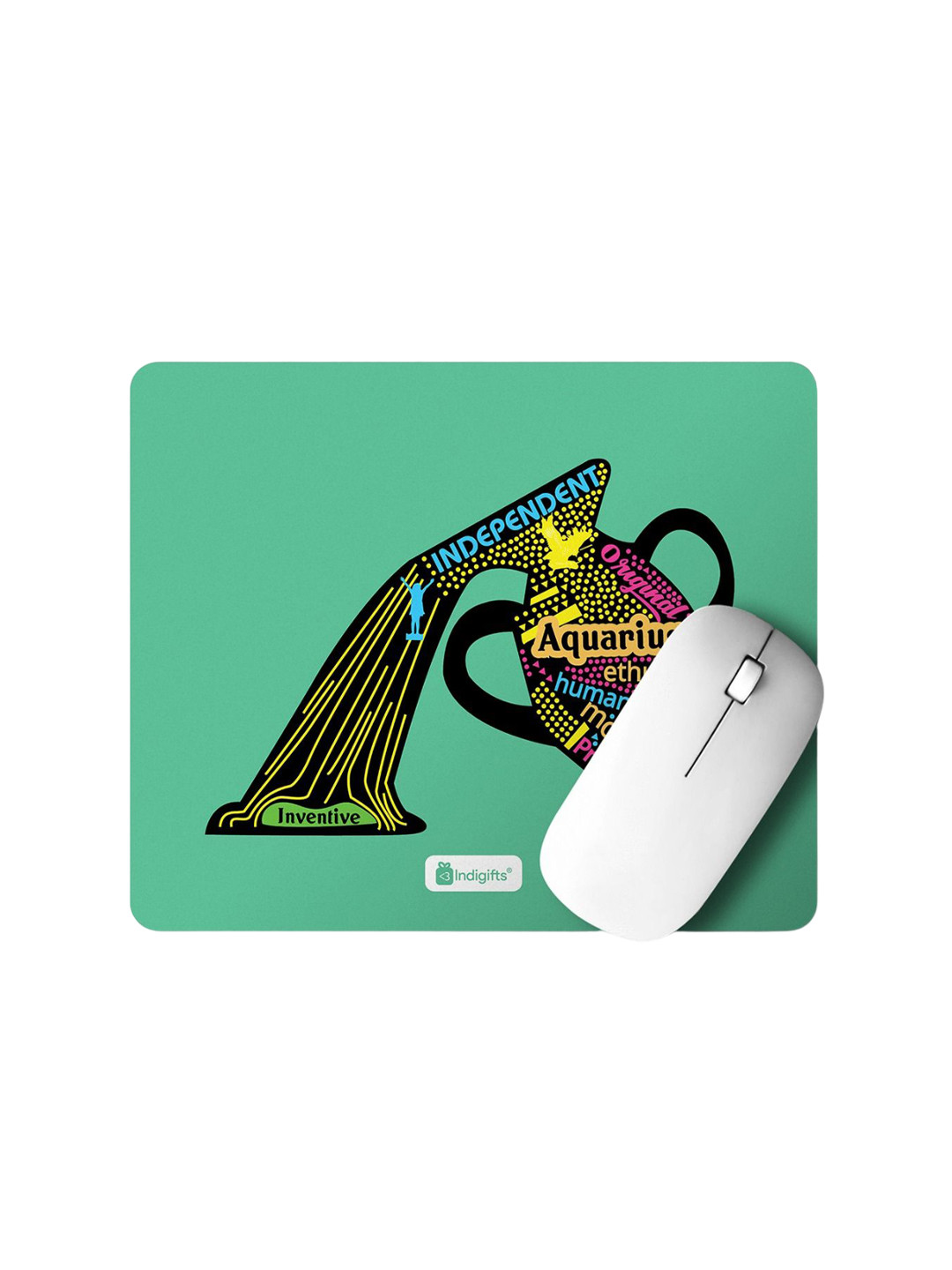Indigifts Green & Black Printed Mouse Pad