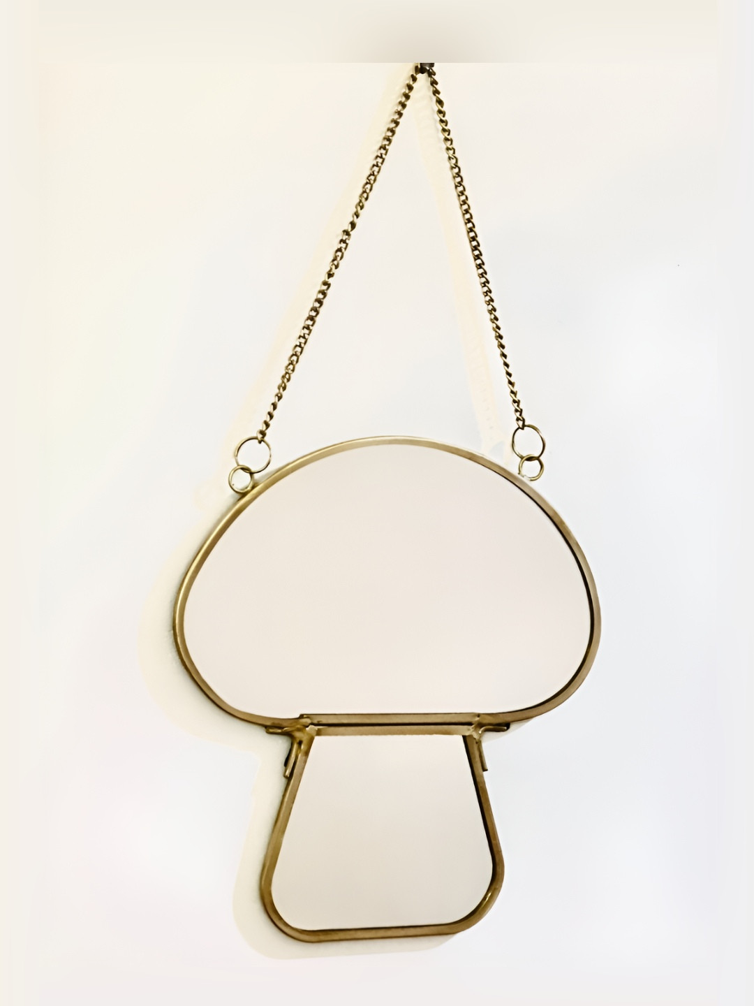 Timaya's Decor Beige Textured Mushroom Shaped Wall Hanging Mirror