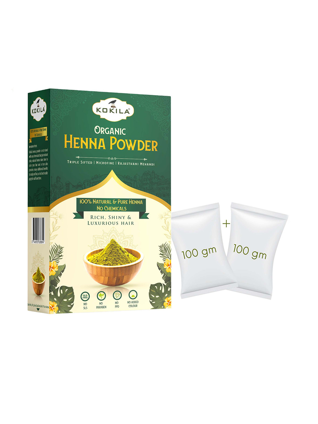 KOKILA Henna Powder For Hair Color -  200g