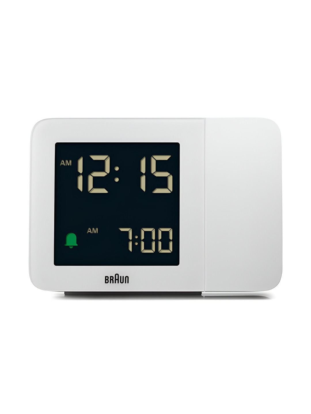 Braun BC15 White Contemporary Digital Alarm Clock