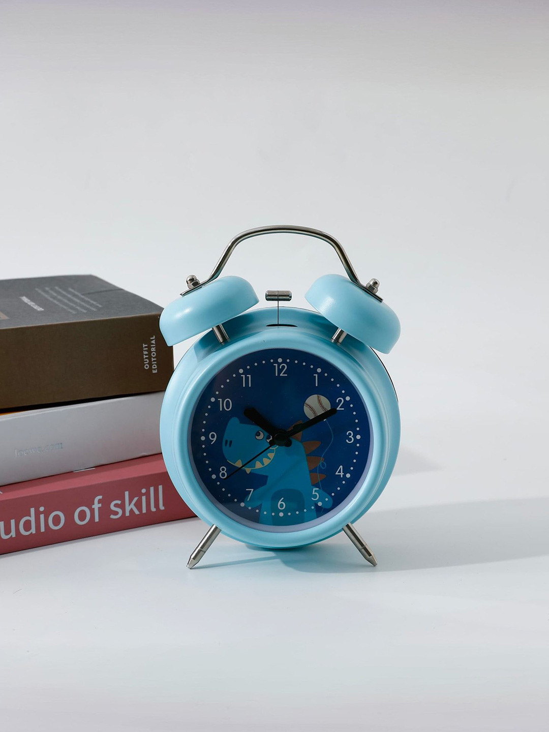 Kuber Industries Blue Contemporary Round Shaped Alarm Clock