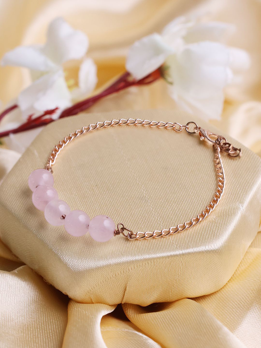 Shubhanjali Quartz Beaded Link Bracelet