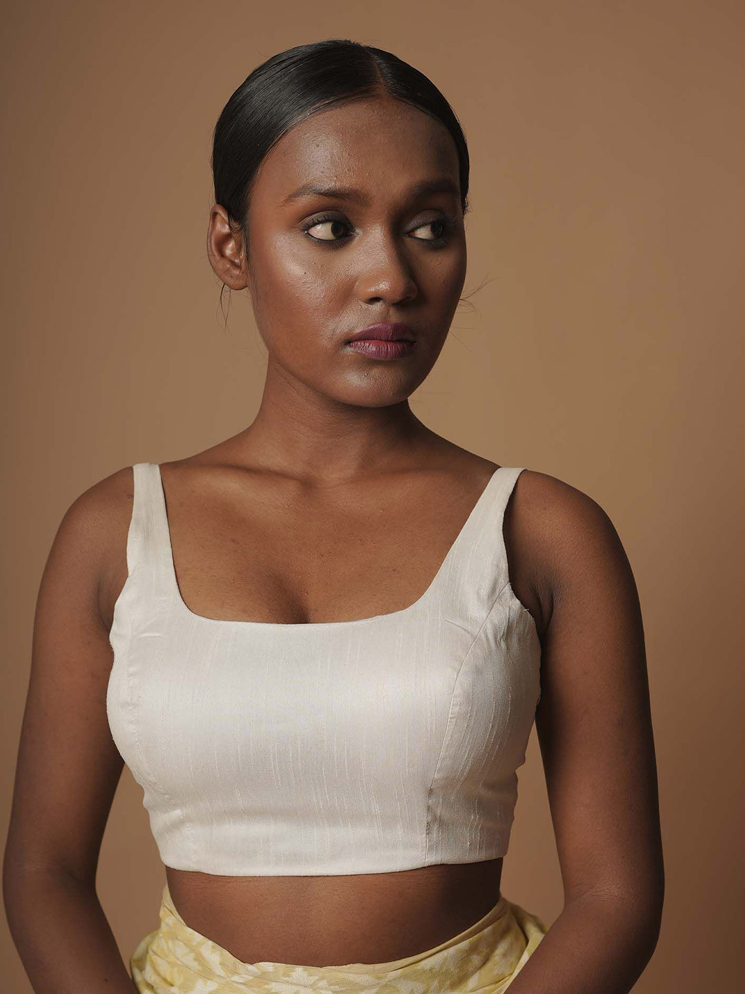 HUTS AND LOOMS U Neck Saree Blouse