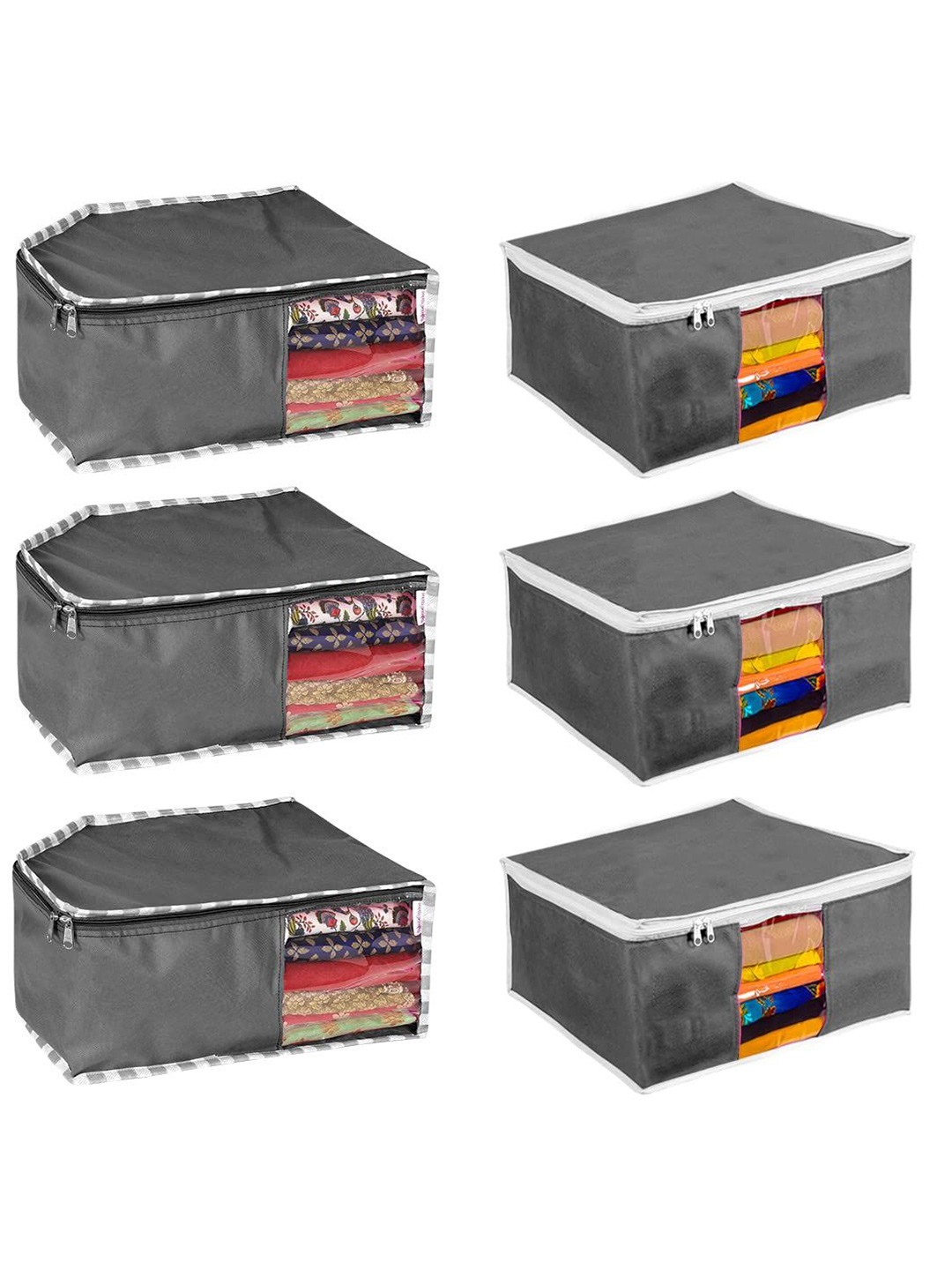 prettykrafts Black 6 Pieces Multi-Utility organiser