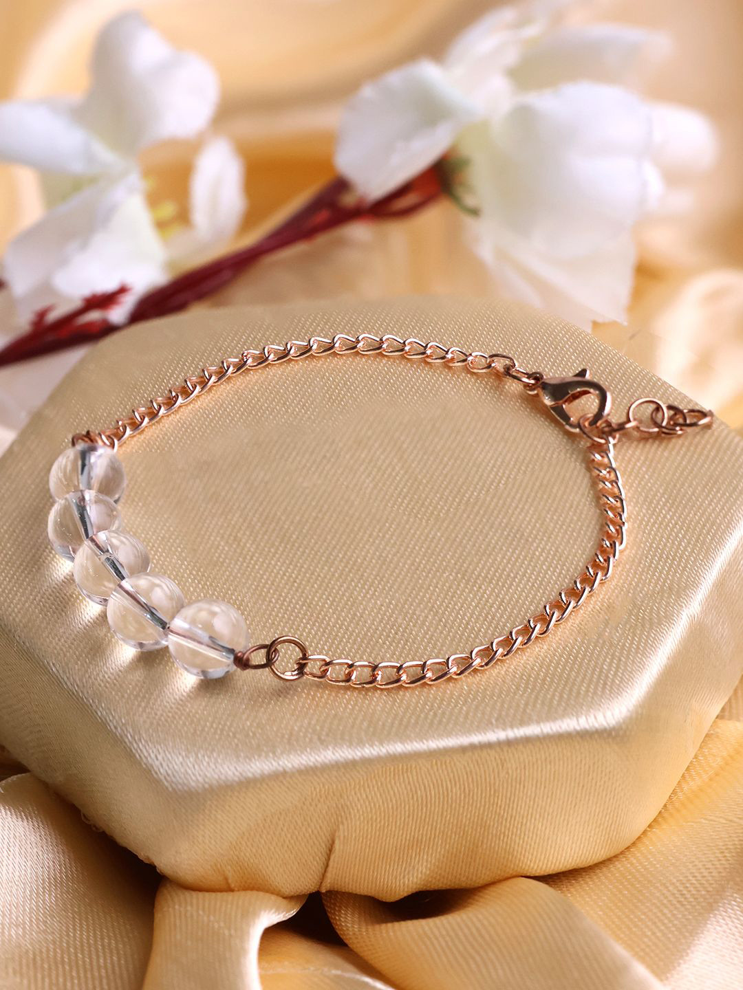 Shubhanjali Quartz Beaded Link Bracelet