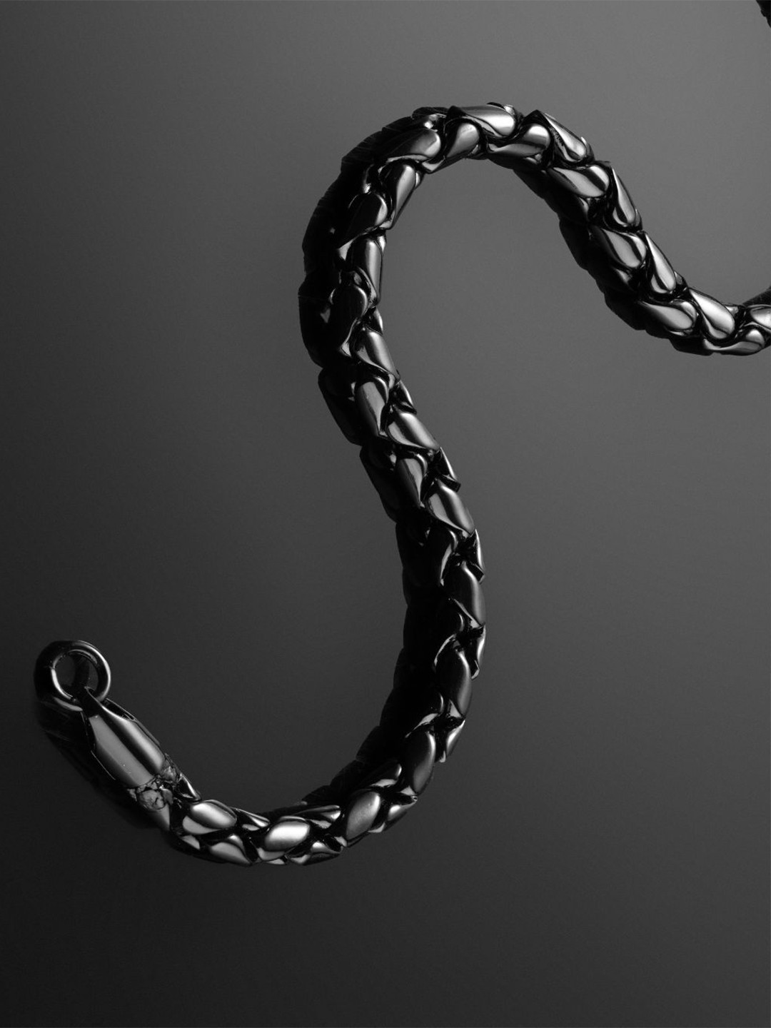 BLACK MAMBA Men Black Plating Viper Bracelet