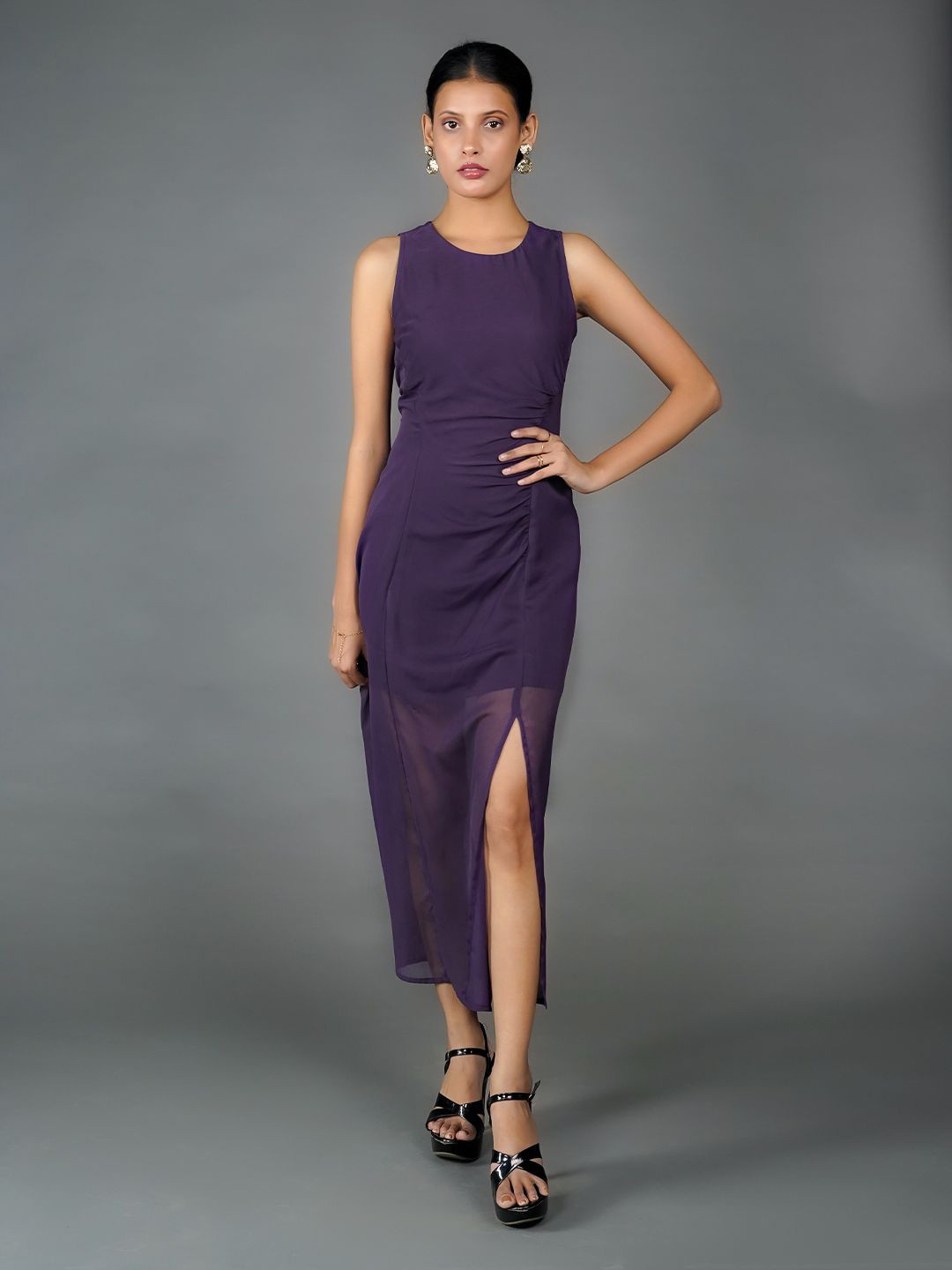 Zink London Sleeveless Sheath Maxi Dress