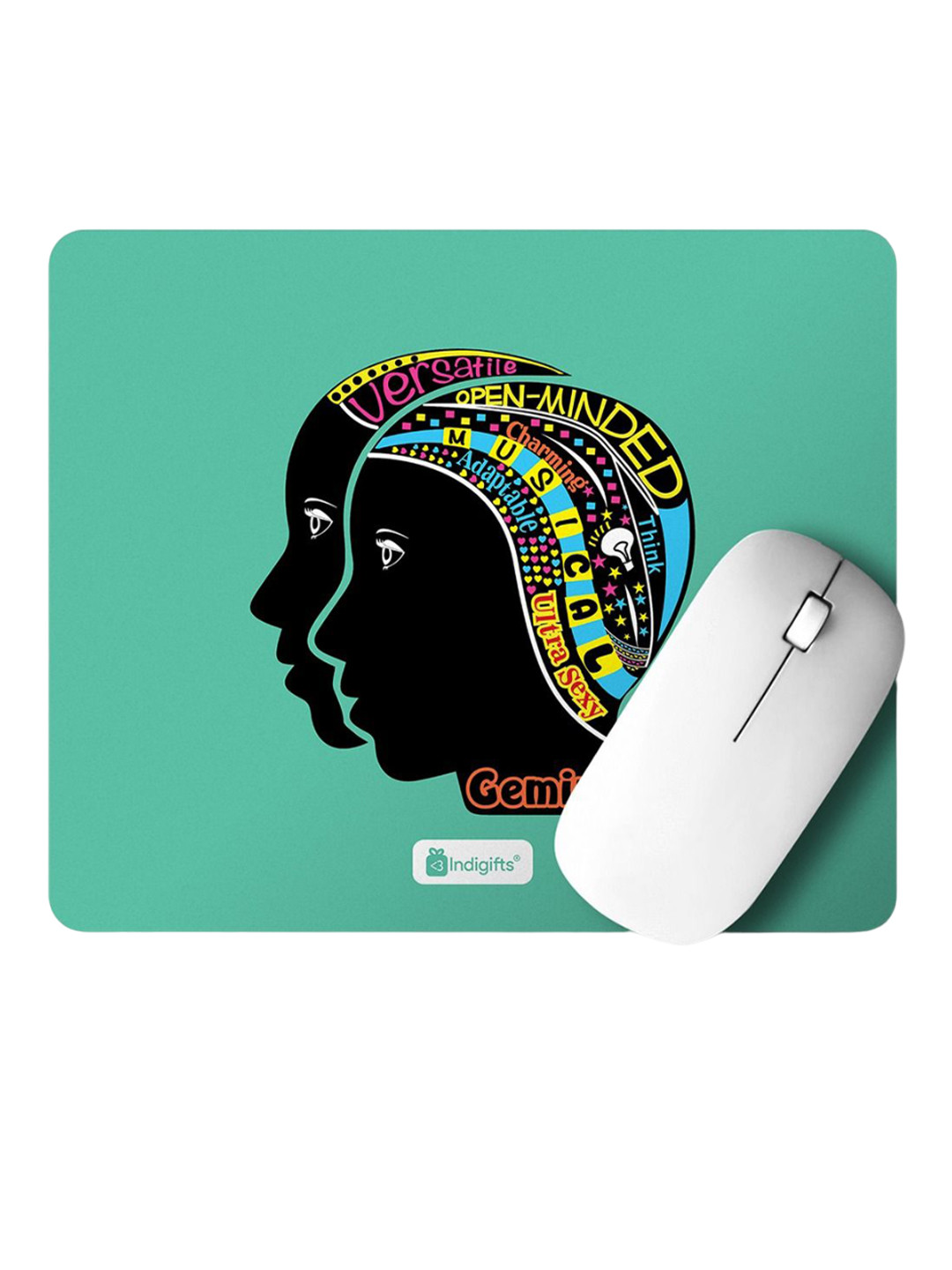 Indigifts Blue & White Printed Mouse Pad Organiser