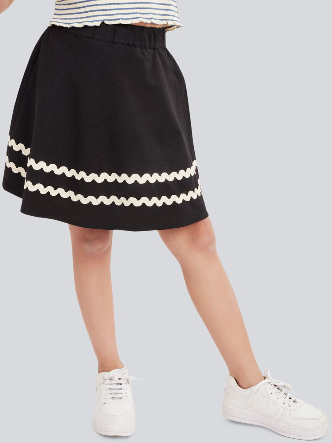 Olele Girls Linen Cotton Fit & Flare Dress