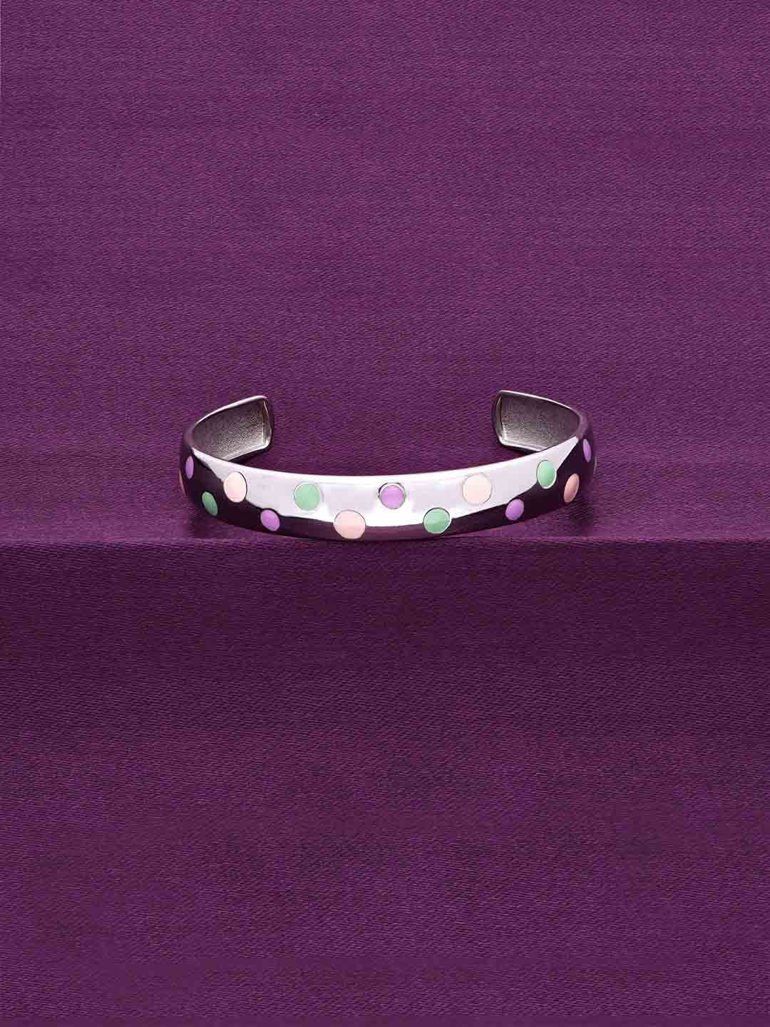 KAI JEWEL Kids Sterling Silver Rhodium-Plated Cuff Bracelet