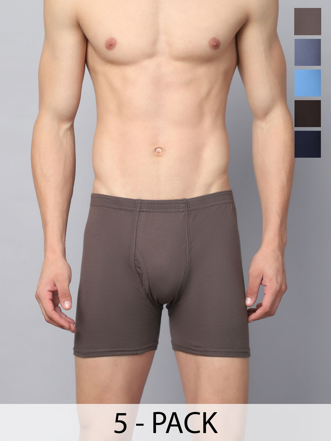 MACK JONNEY Pack Of 5 Cotton Inner Elastic Trunk JONNEY_BLUE_E_05