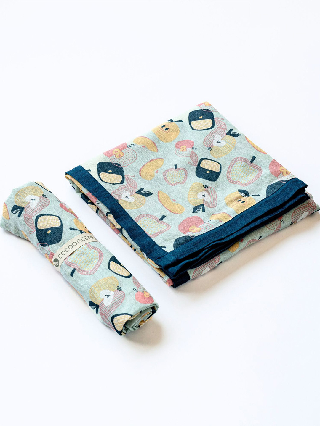 cocoon care Green & Blue 2 Pieces Printed AC Room 150 GSM Single Bed Blankets