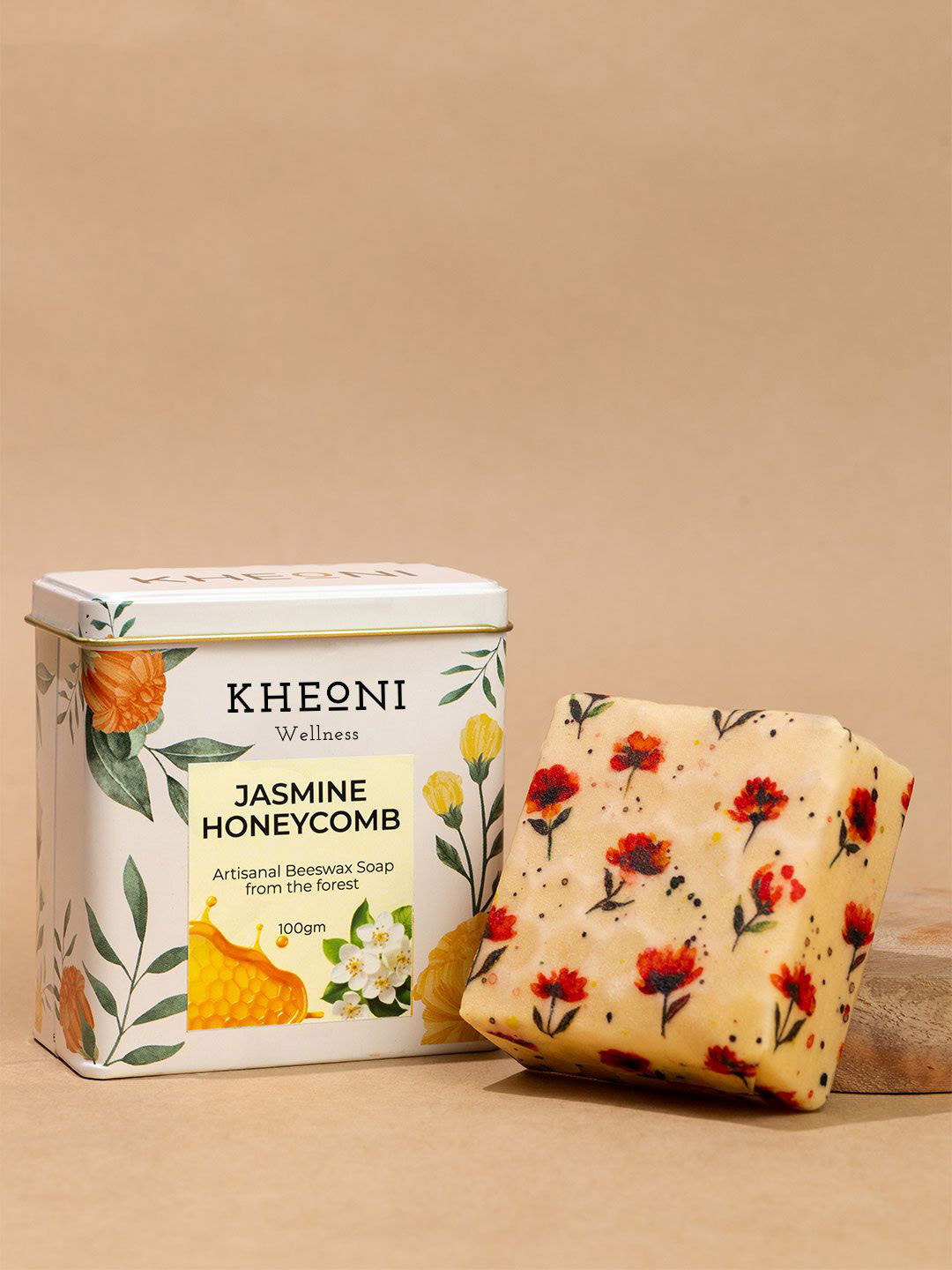 Kheoni Jasmine Honeycomb Artisinal Beeswax Soap 100g