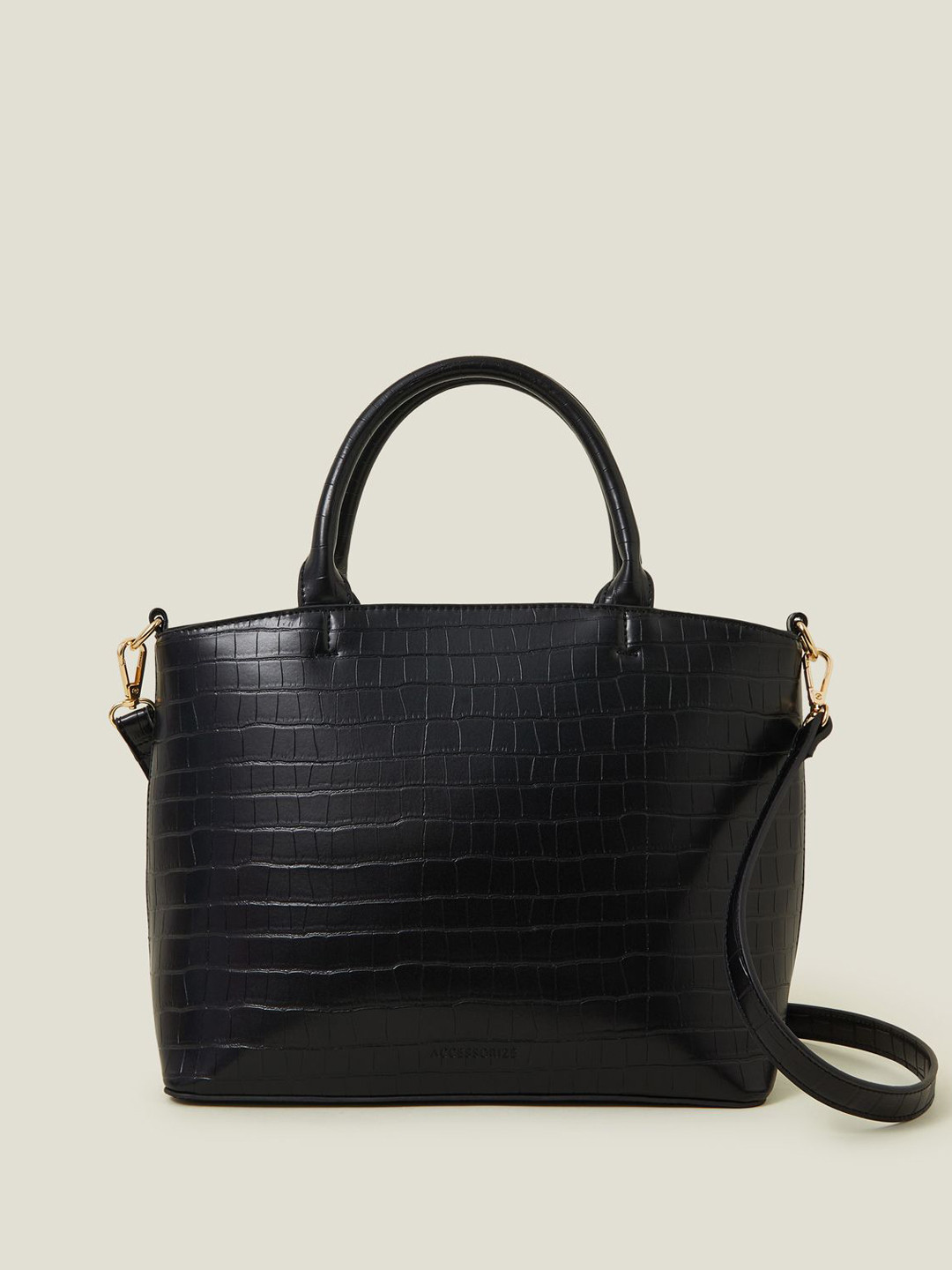 Accessorize Women Faux Croc Handheld Bag