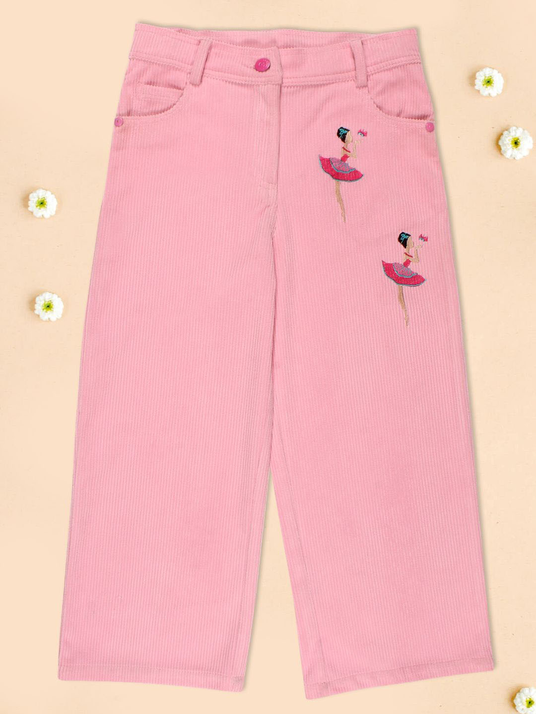 CUTECUMBER Girls Abstract Embellished Trouser