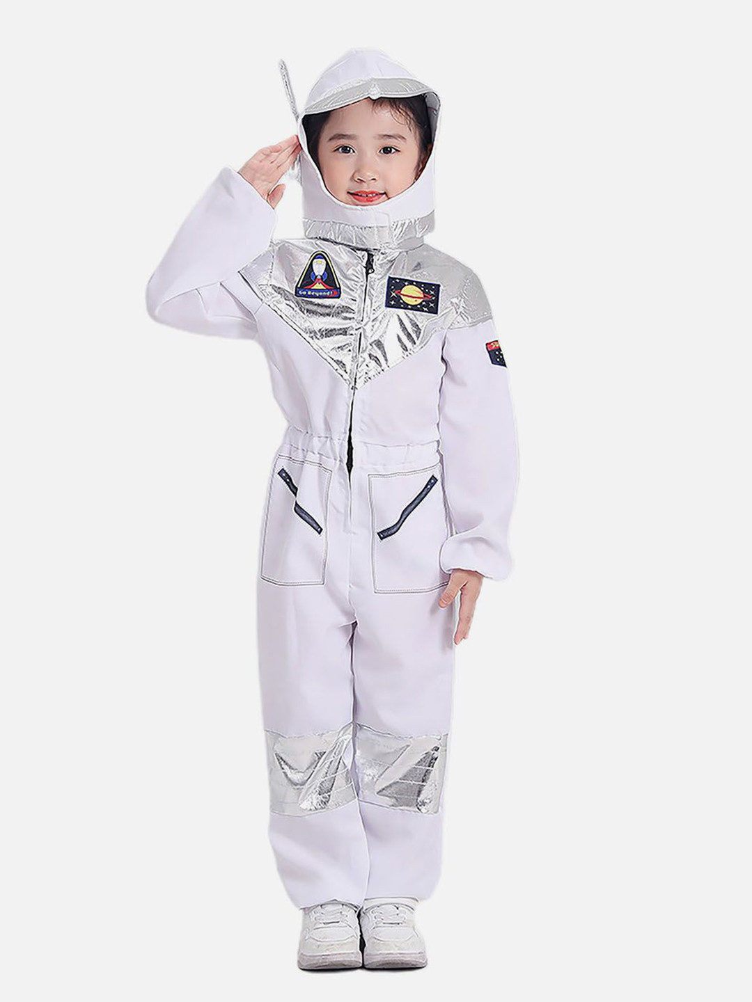 Little Surprise Box LLP Kids White Space Astronaut Halloween Costume Dress Up