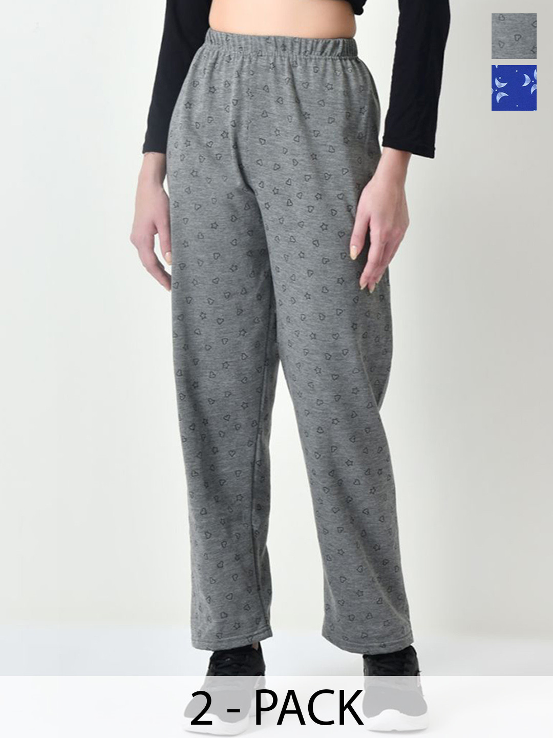 BAESD Pack Of 2 Floral Printed Track Pants