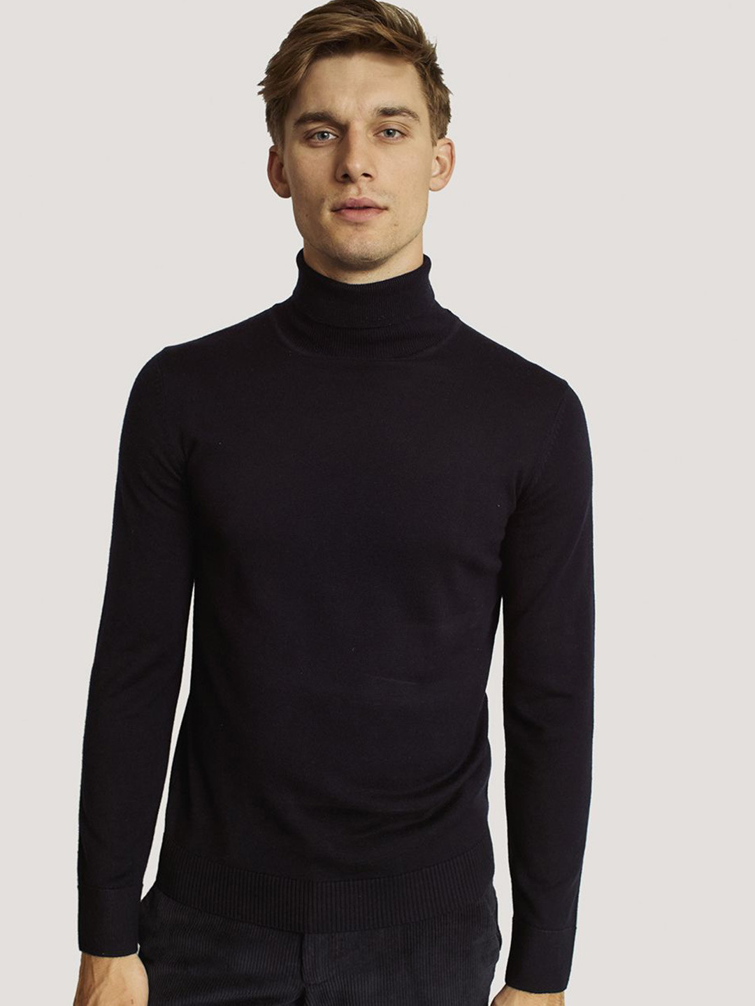 Bruun & Stengade Men Turtle Neck Woollen Pullover Sweaters