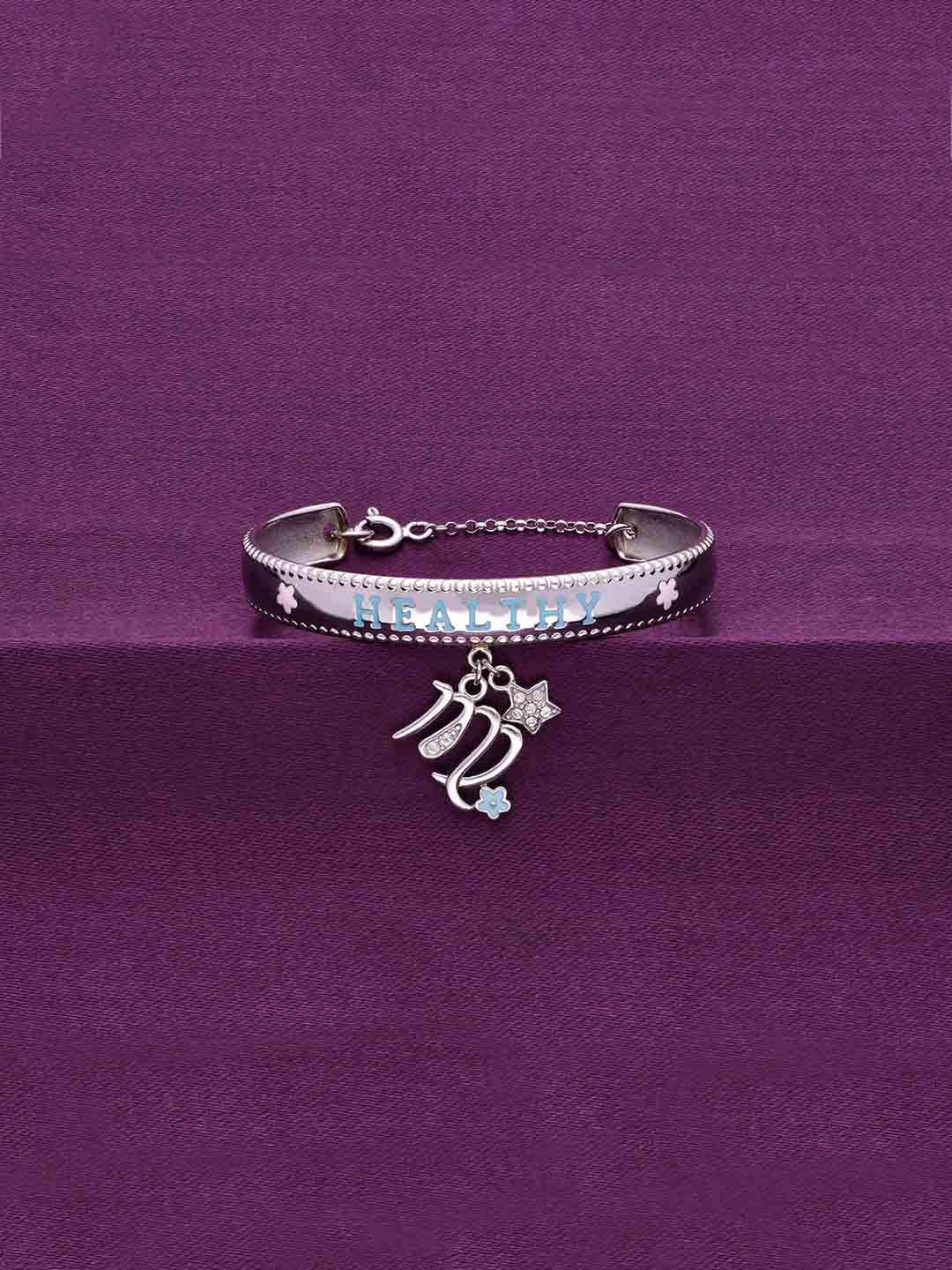 KAI JEWEL Kids Sterling Silver Rhodium-Plated Cuff Bracelet