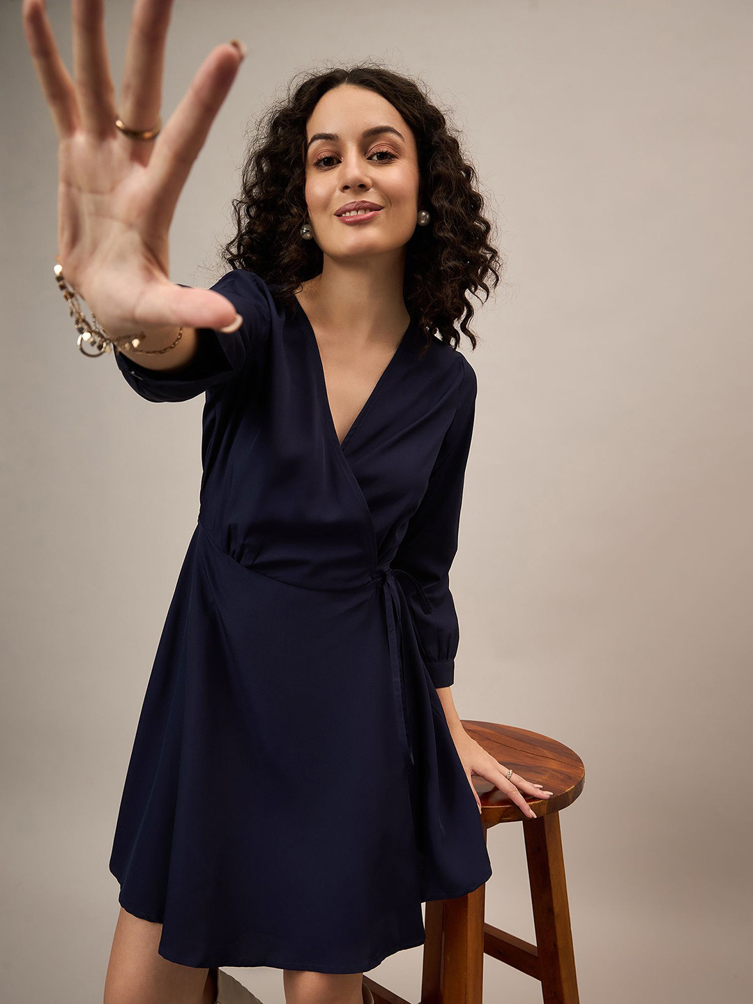 The Roadster Lifestyle Wrap Mini Dresses