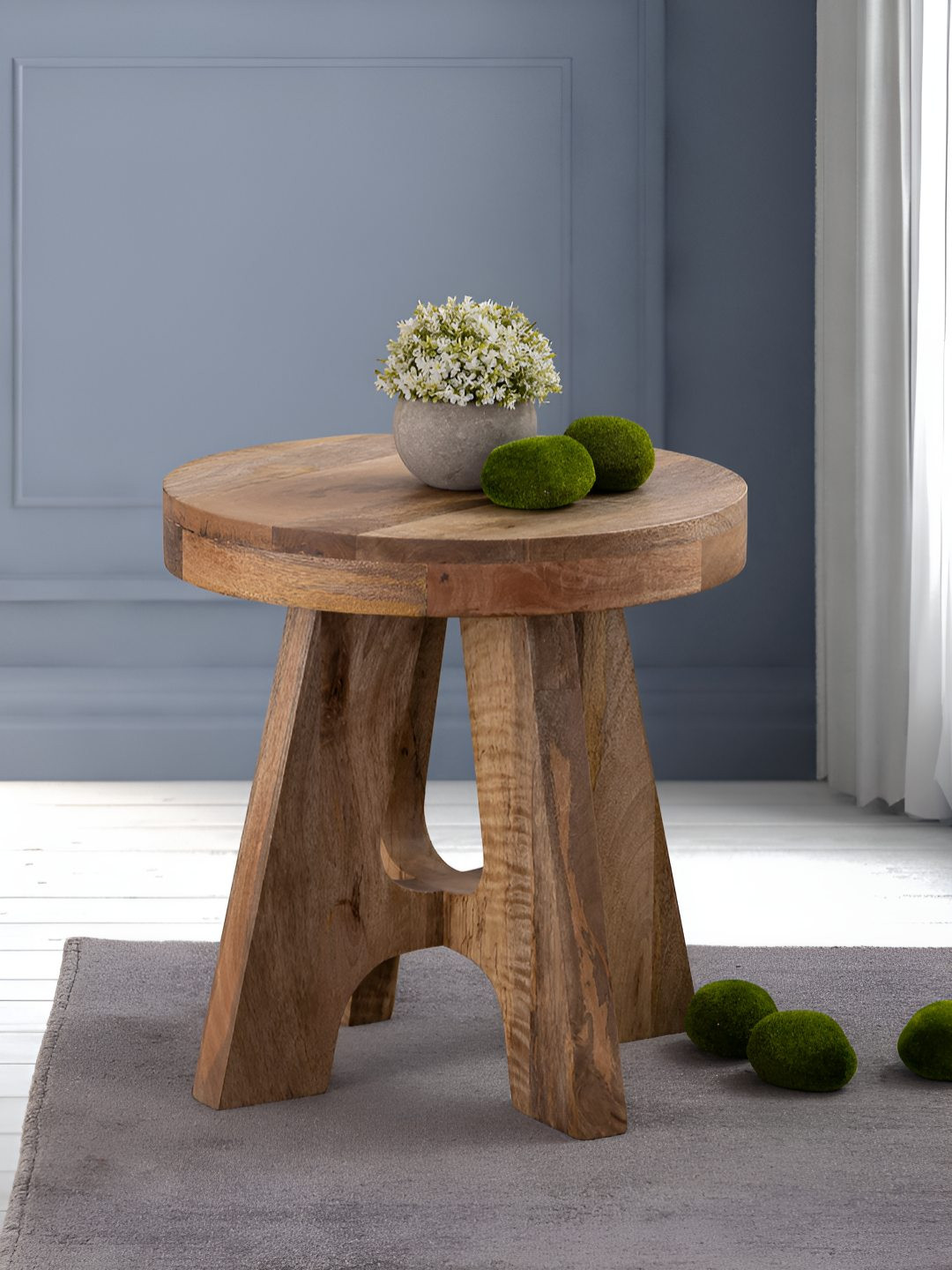 Metalsmith Brown Textured Round Stool