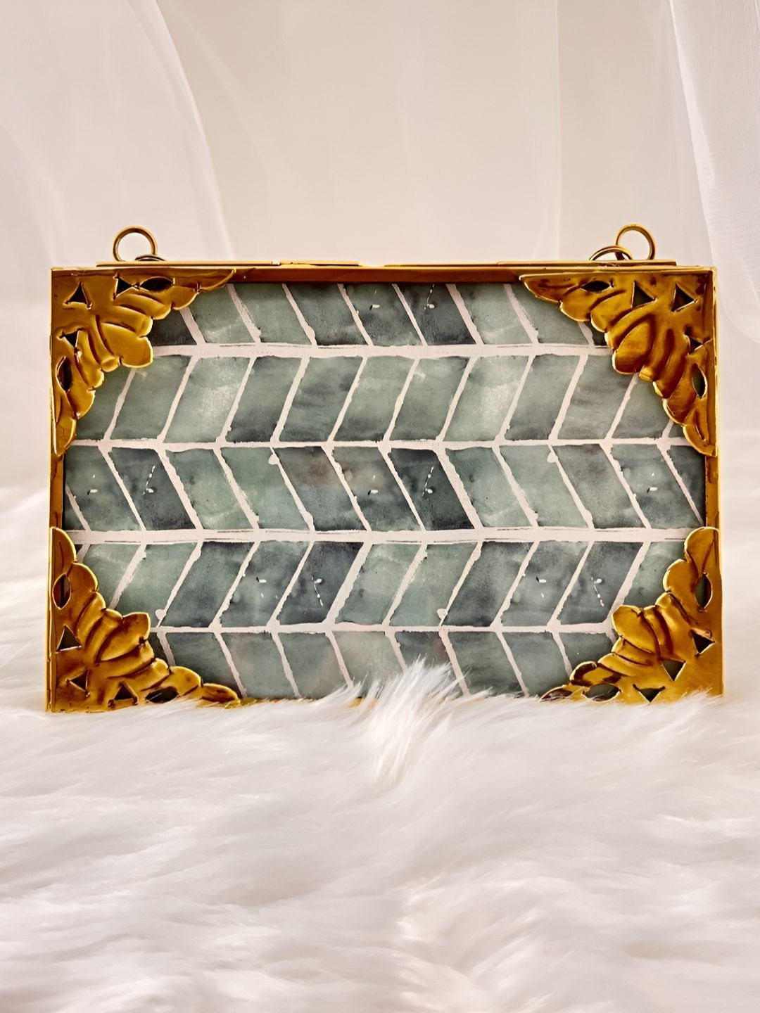 Timaya's Decor Yellow & Grey Metal Wall Rectangular Photo Frame