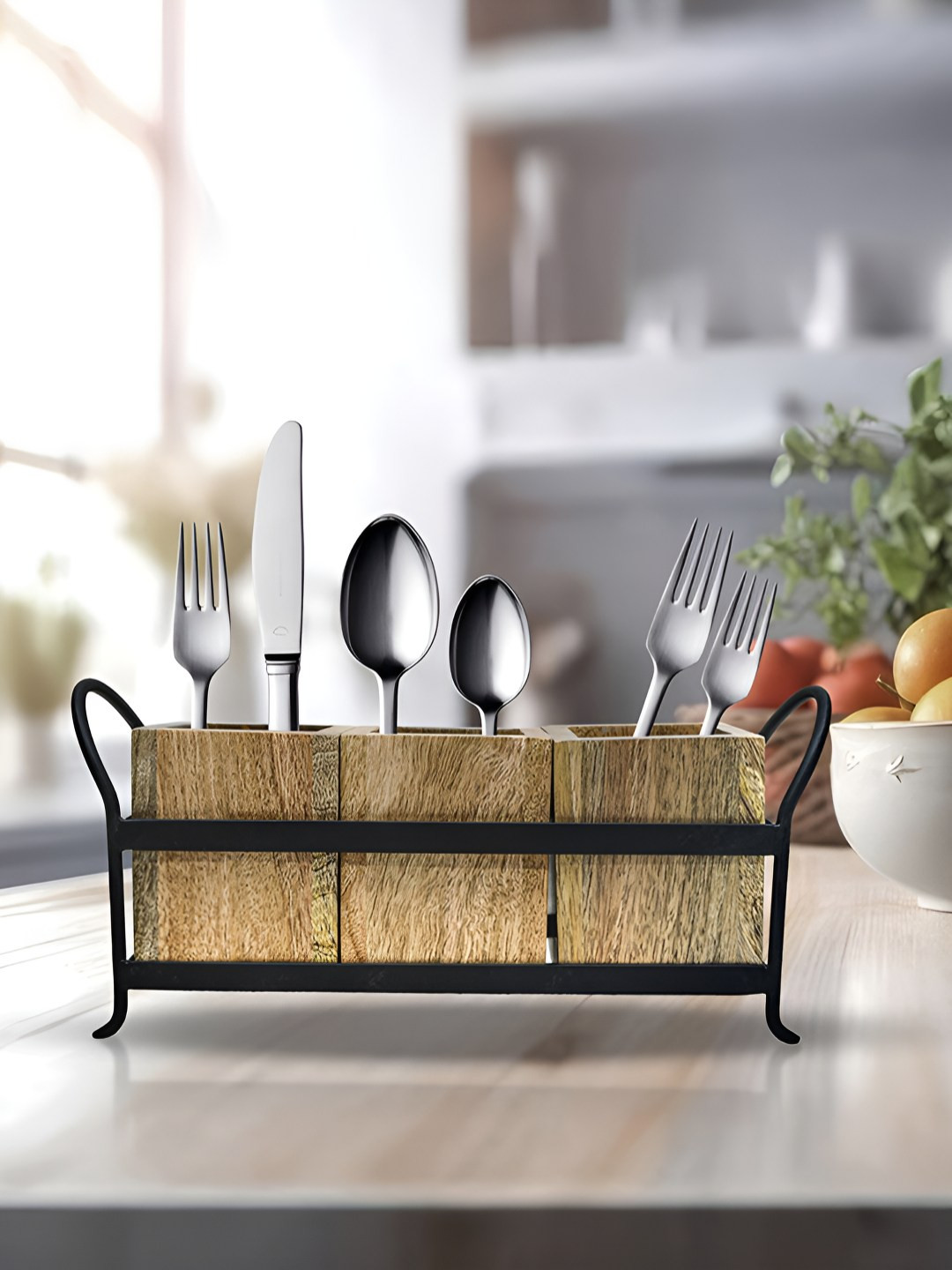 Metalsmith Brown Alloy Steel Cutlery Holder