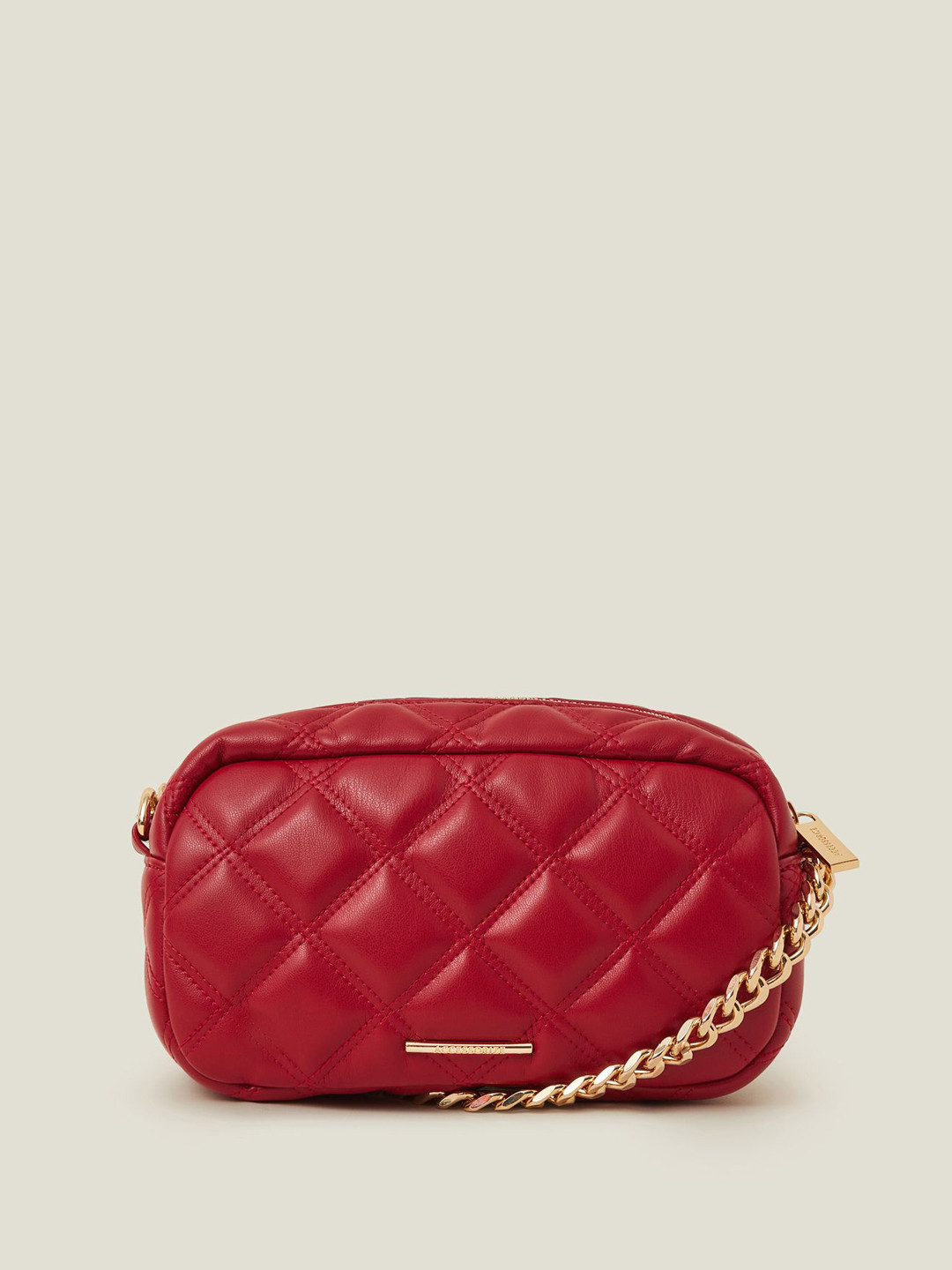 Accessorize Women Quilted Chunky Chain Camera Bag
