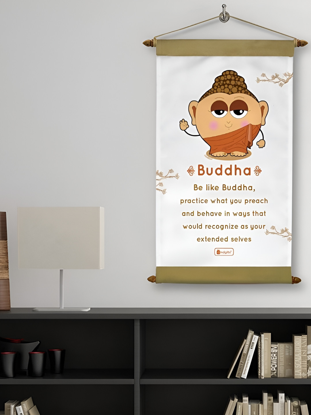Indigifts Be Like Buddha Printed Scr Fabric Hanging Hall Spiritual Wall Decor-17In