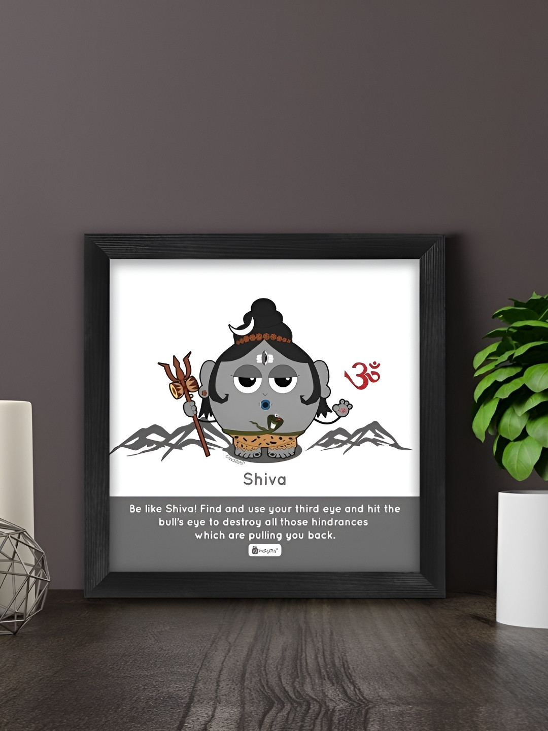 Indigifts Grey Be Like Shiva Printed Wall Art