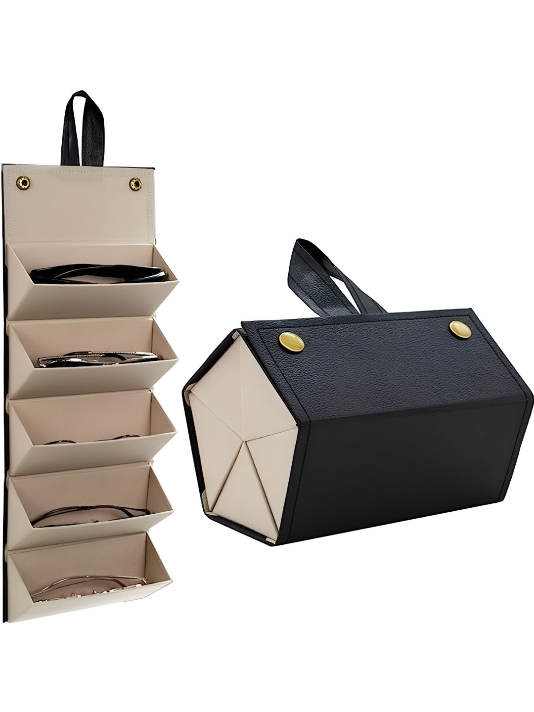 KriShyam 5 Slot Compartments Sunglasses Hanging Organizer