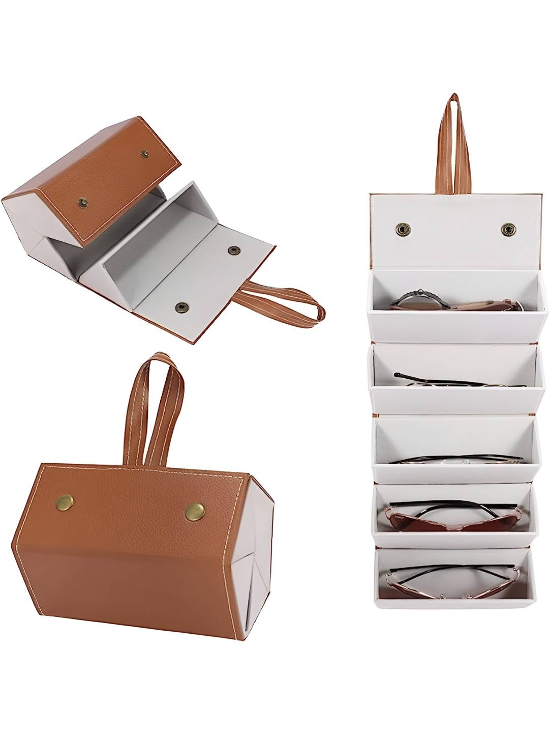 KriShyam 5 Slot Compartments Sunglasses Hanging Organizer