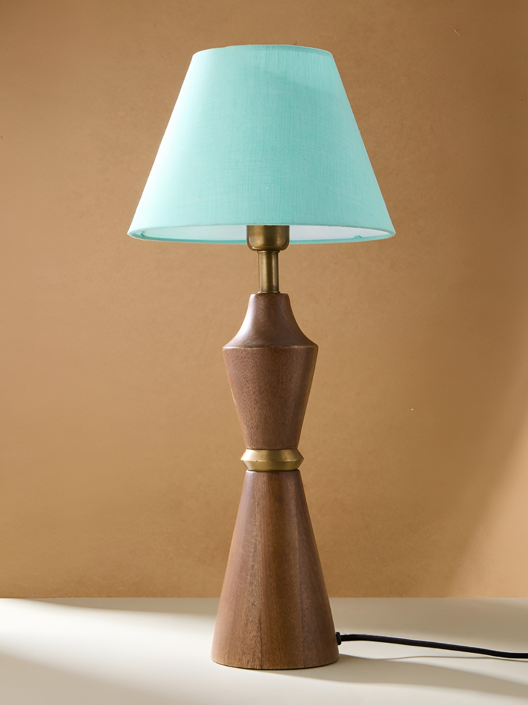 Fabindia Green Cotton Basix Tapered Drum Lampshade