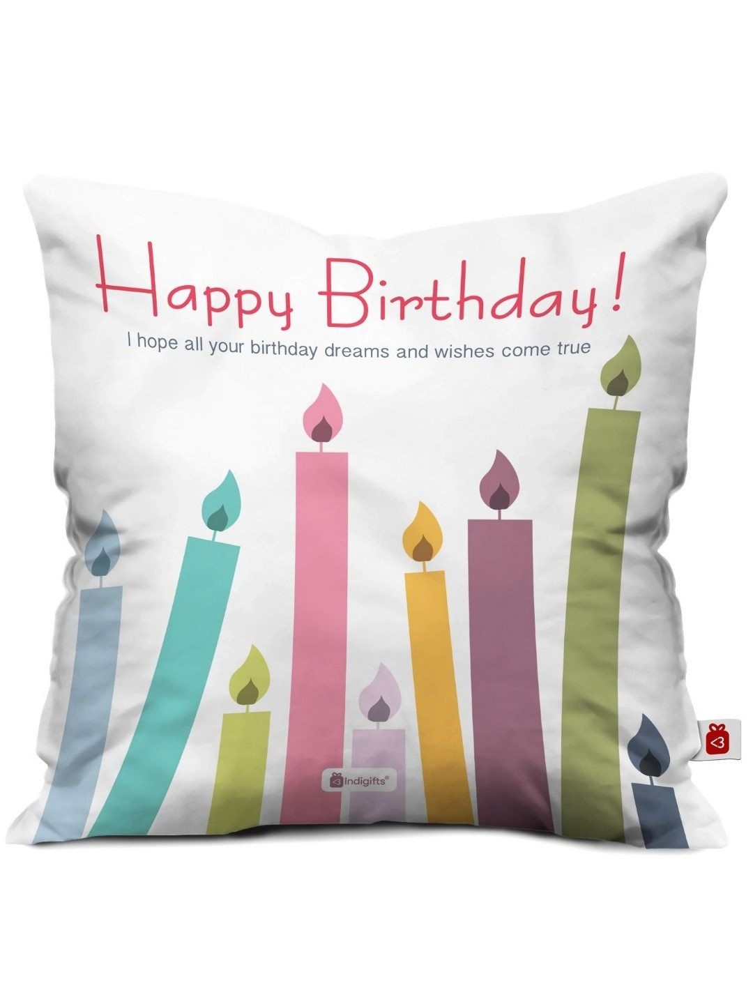 Indigifts Birthday Quote Typography Satin Washable Square Cushion Covers - 11.8 x 11.8 In