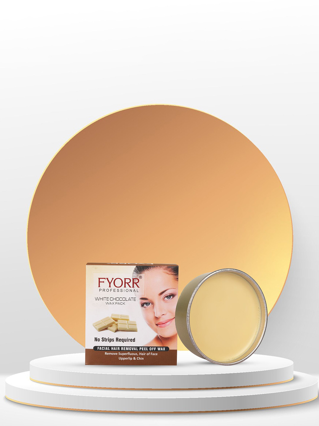 FYORR White Chocolate Facial Hair Removal Peel Off Wax - 80 g