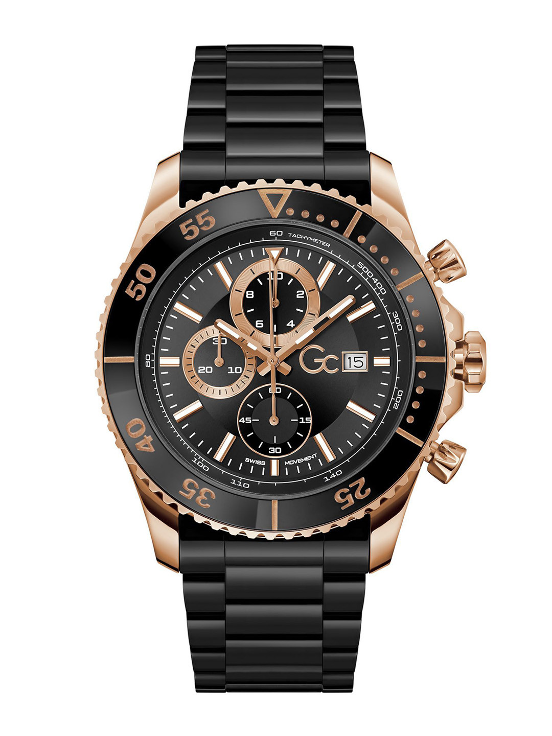 GC GUESS COLLECTION SpeedRacer Black Round Dial Men Quartz Analog Watch - Z51004G2MF