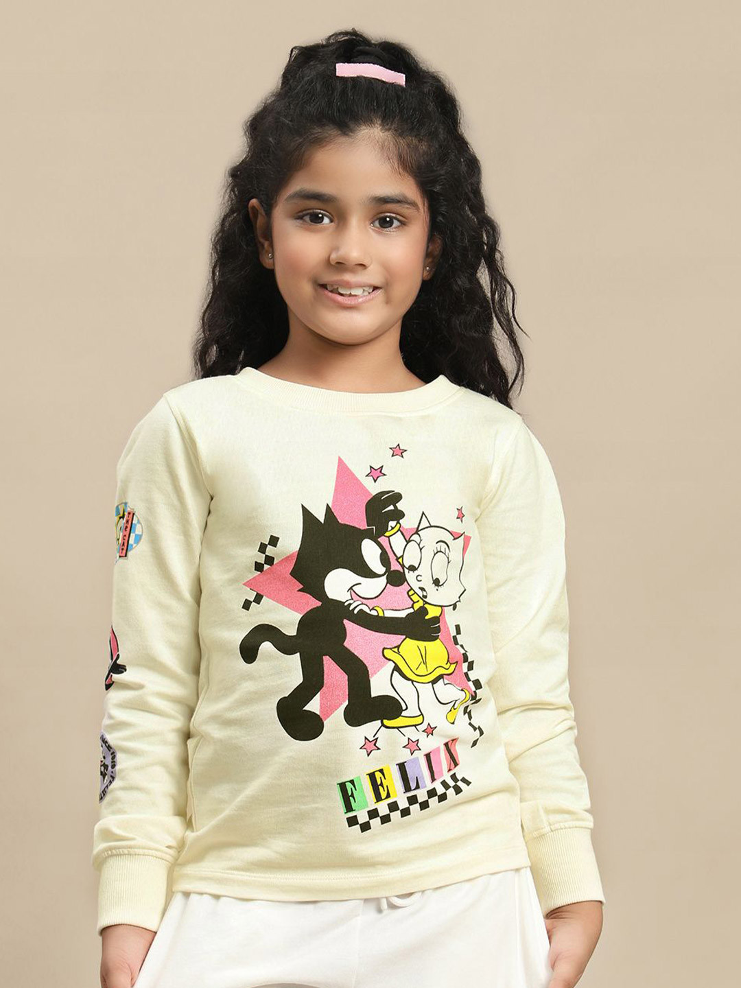 Kids Ville Girls Felix The Cat Graphic Printed Tshirt