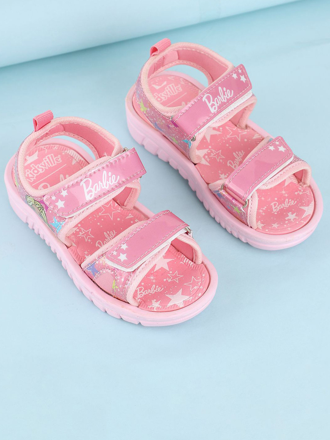 Kids Ville Girls Barbie Printed Sandals