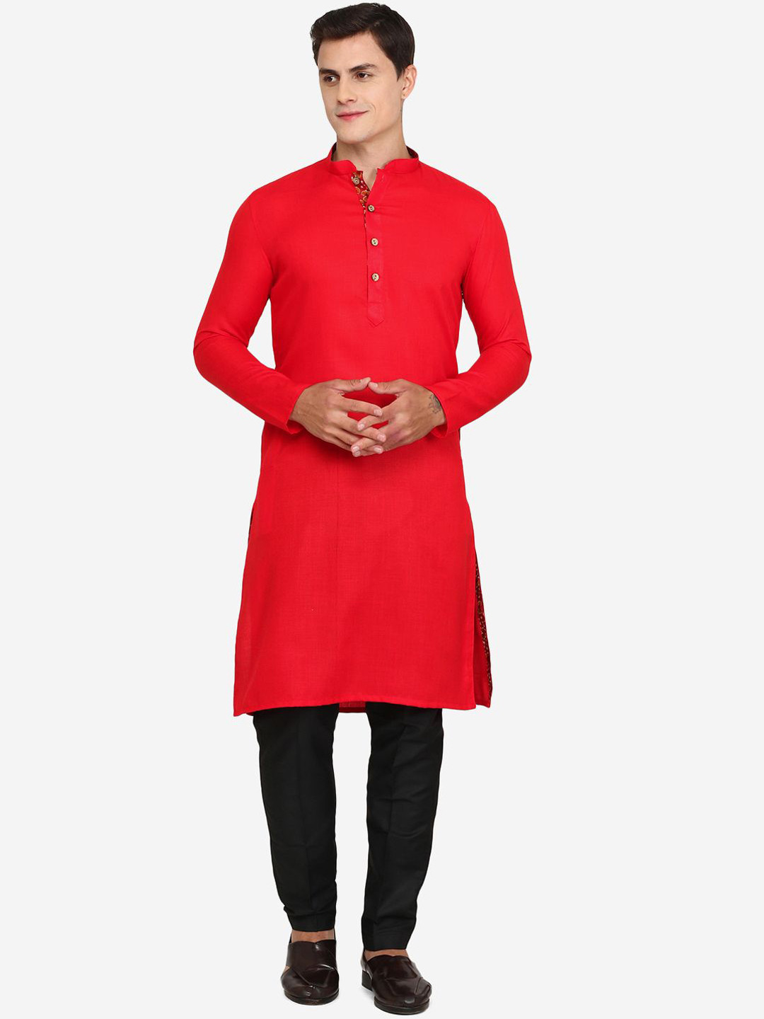 THE KURTA COMPANY Men Thread Work Kurta