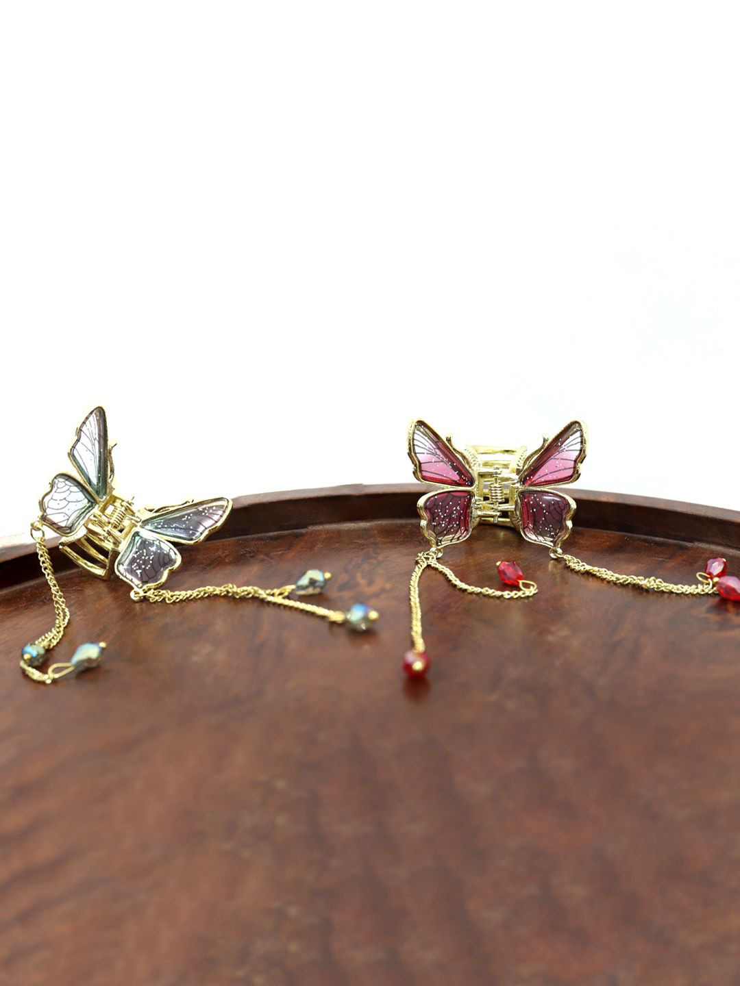 Krelin Set Of 2 Women Butterfly Wing Claw Clip