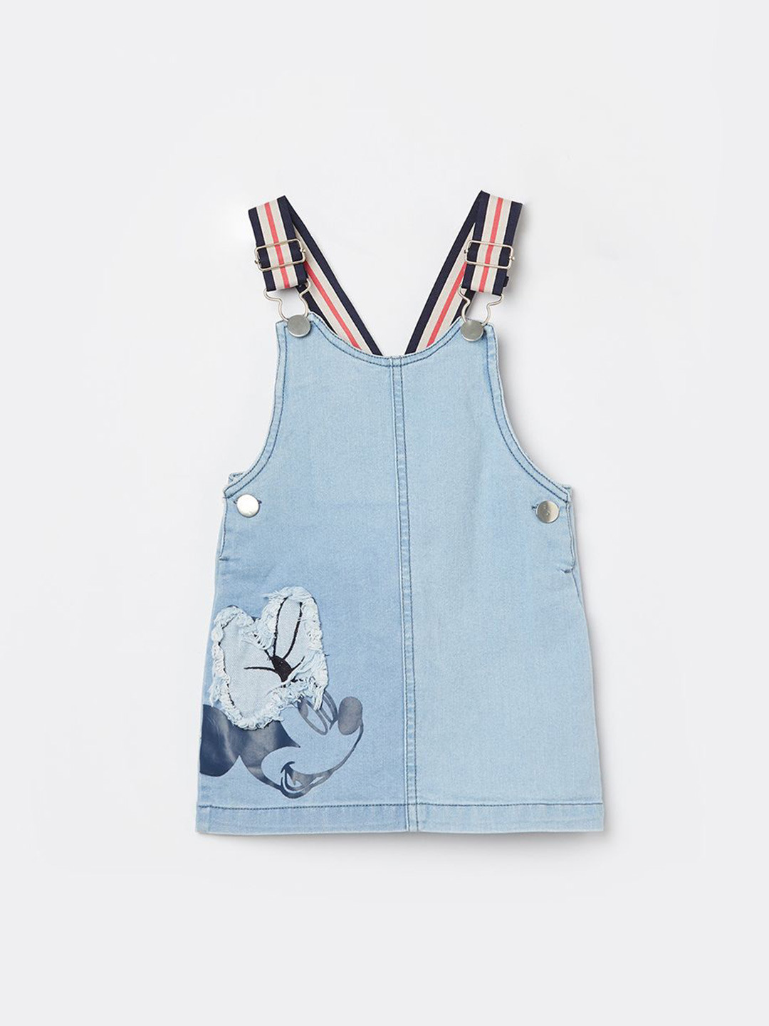 Juniors by Lifestyle Girls Disney Minnie Mouse Printed Shoulder Straps Pinafore Dress