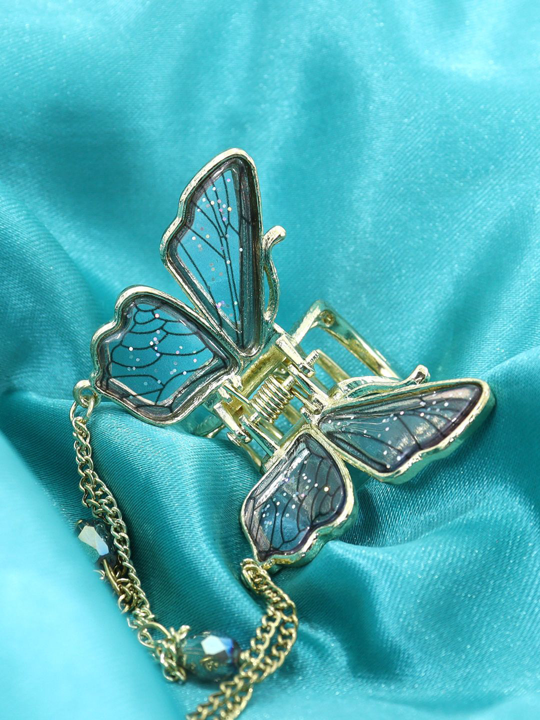 Krelin Women Women Beaded Butterfly Wing Hair Claw Clip