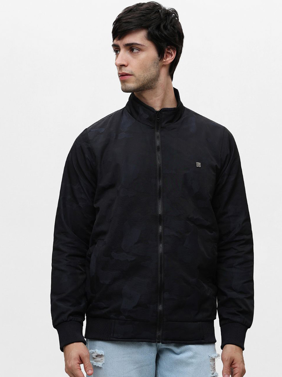 Klub Fox Men Camouflage Stand Collar Sporty Jacket