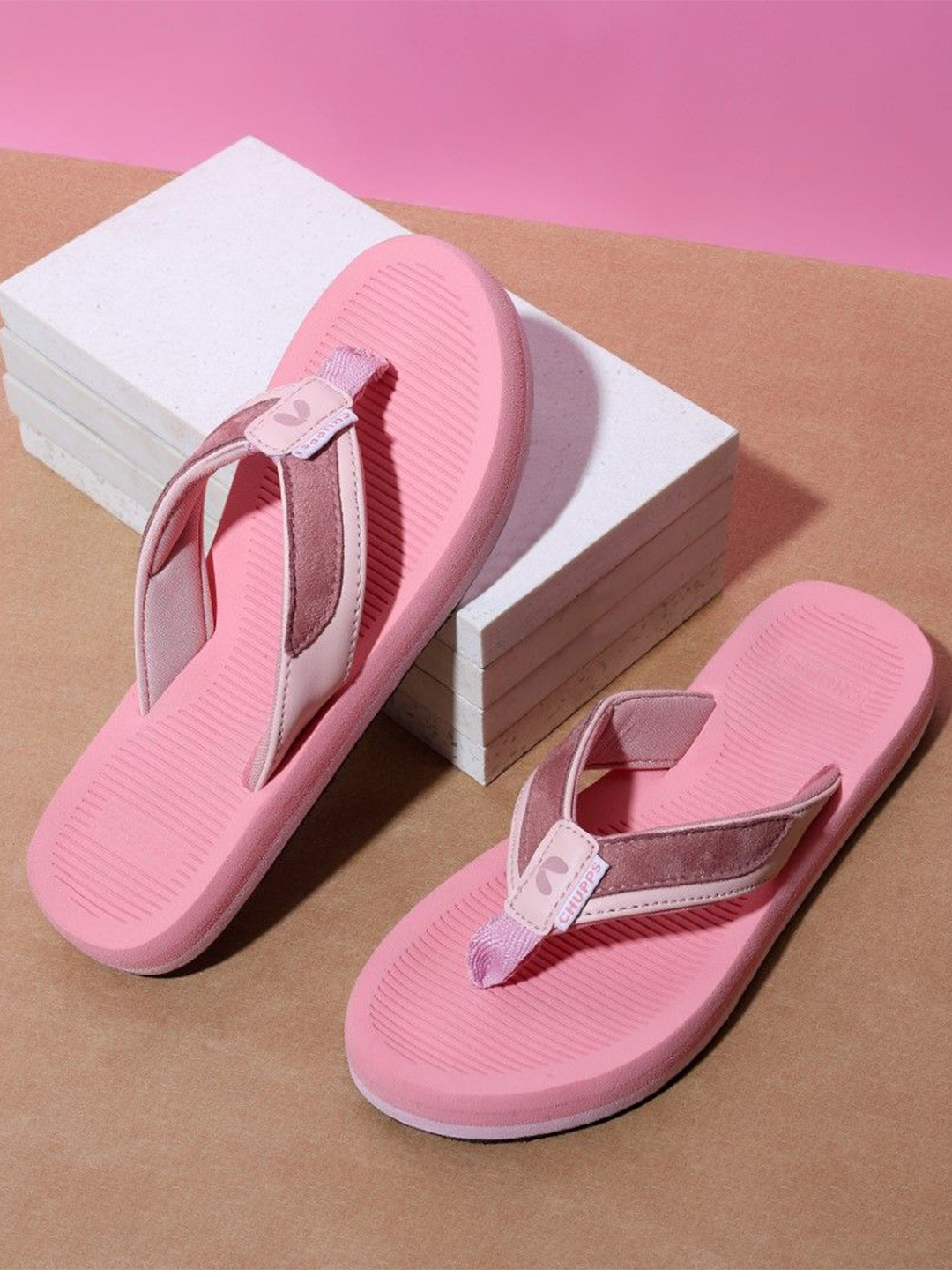 CHUPPS Women Maroon Pink Lite Doctor Ultra soft Ortho Slipper Flipflop