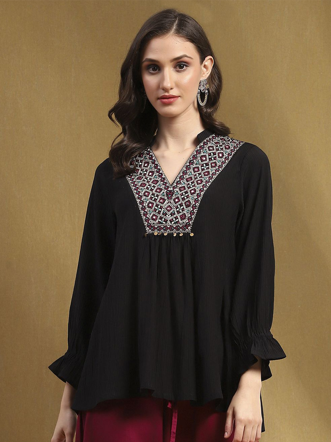 Biba Dyed Embroidered Thread Work Tunics