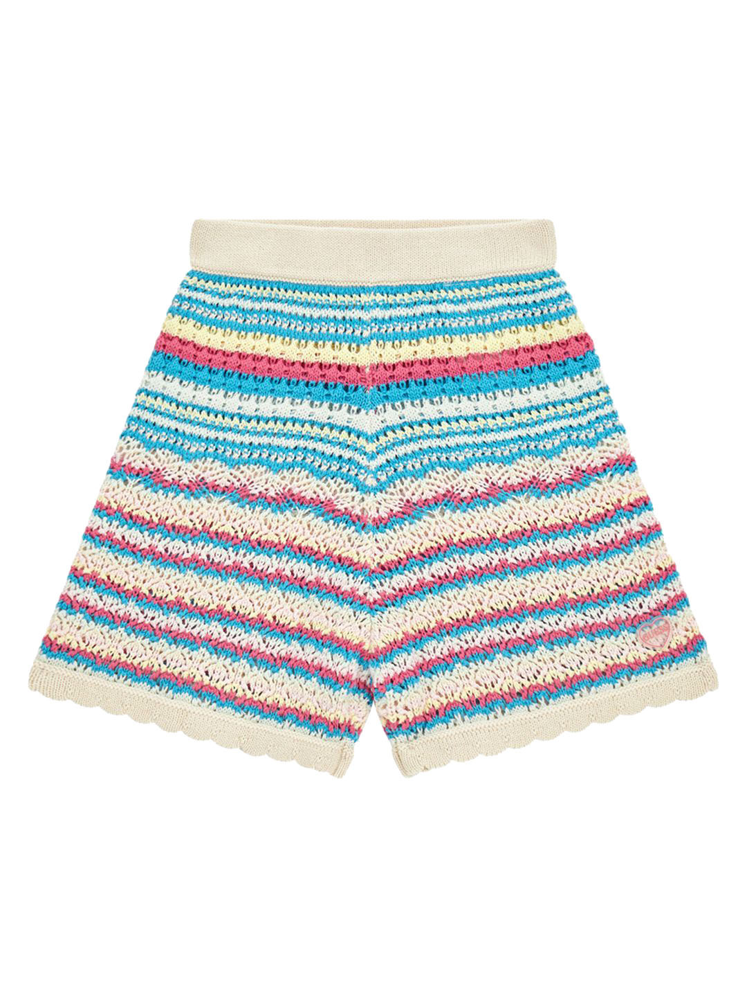 GUESS kids Girls Striped Cotton Technology Shorts