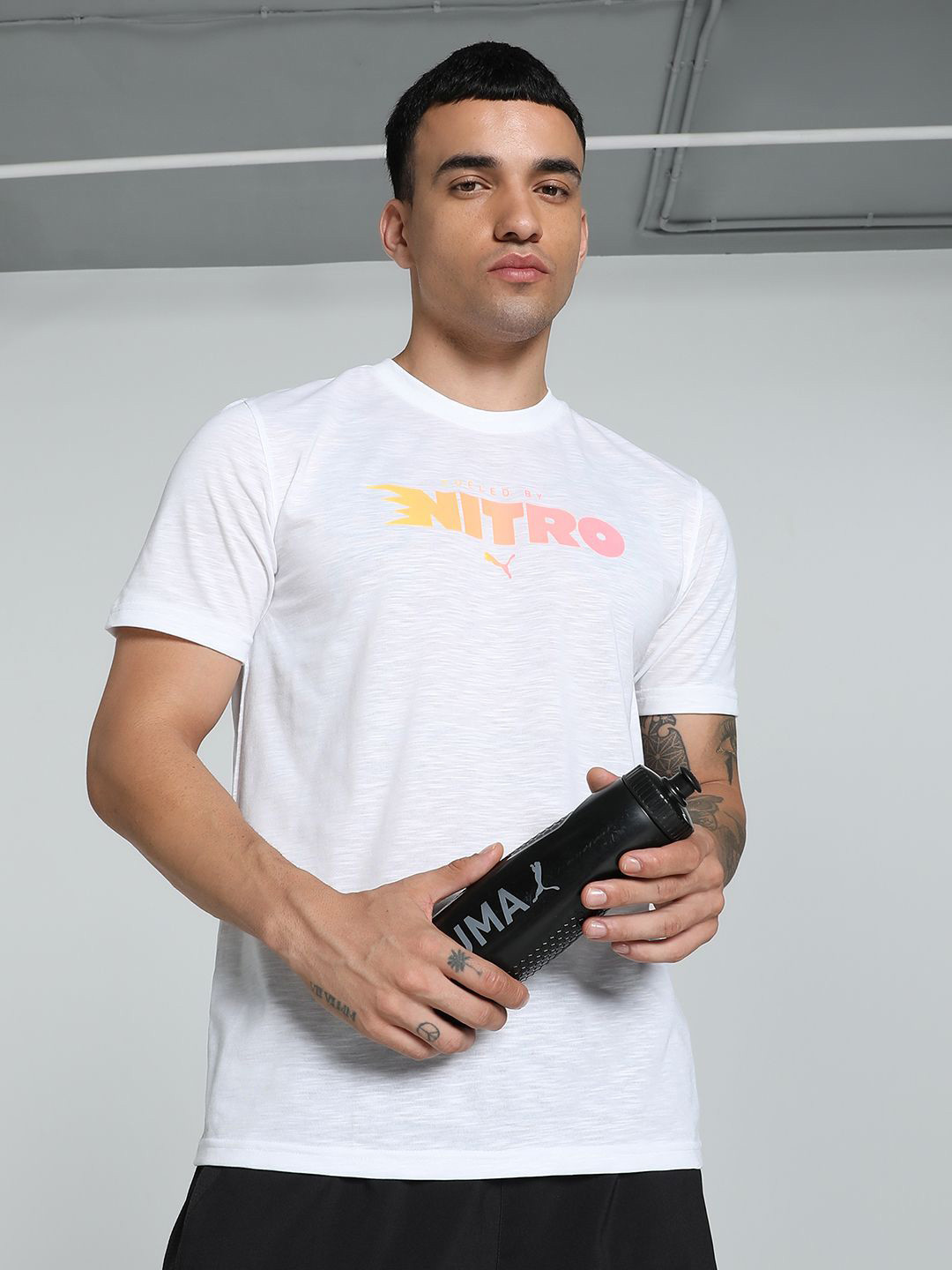 Puma Men Run Nitro Typography Printed dryCELL T-shirt