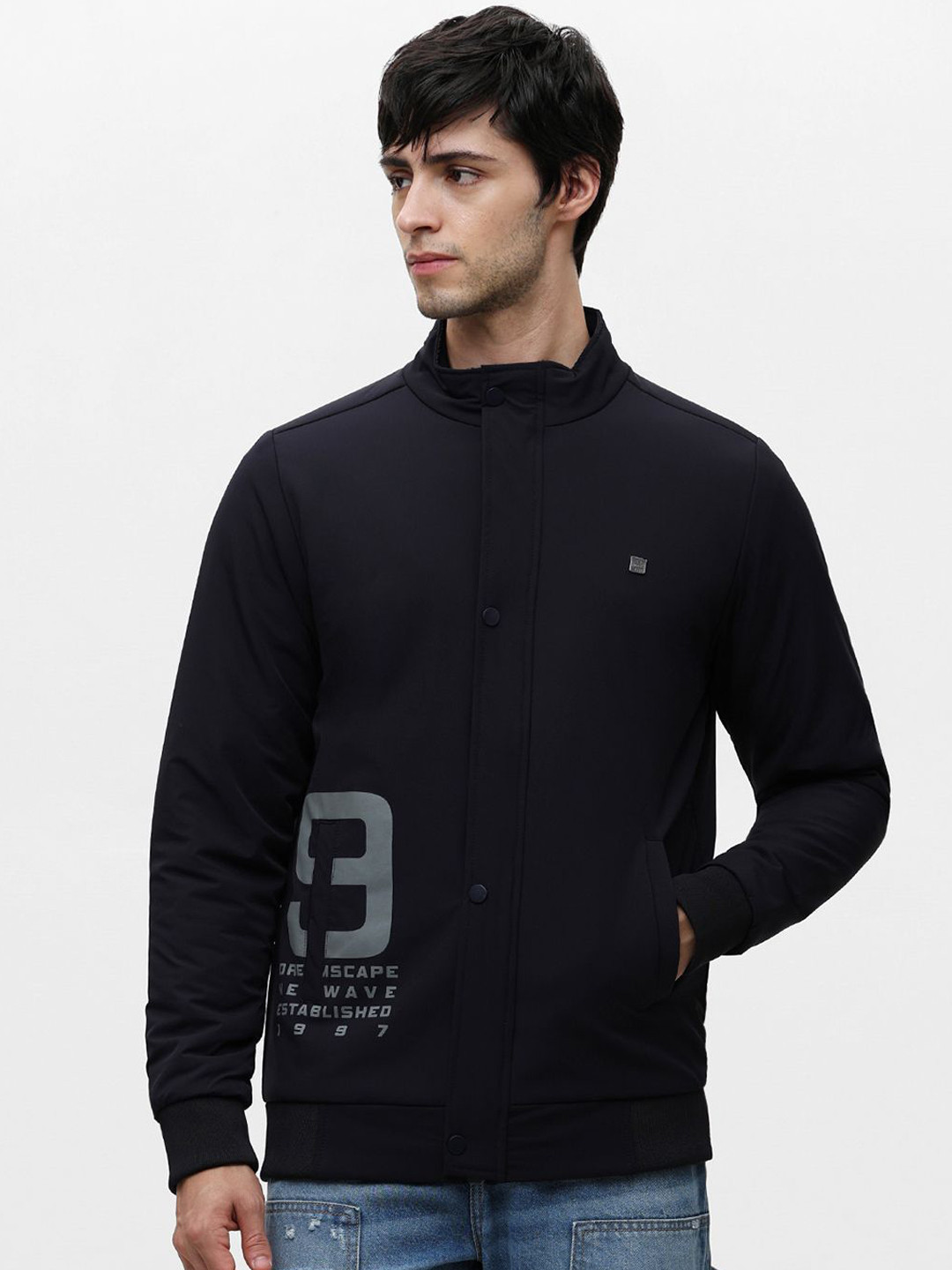 Klub Fox Men without Lightweight Quilted Jacket with Patchwork