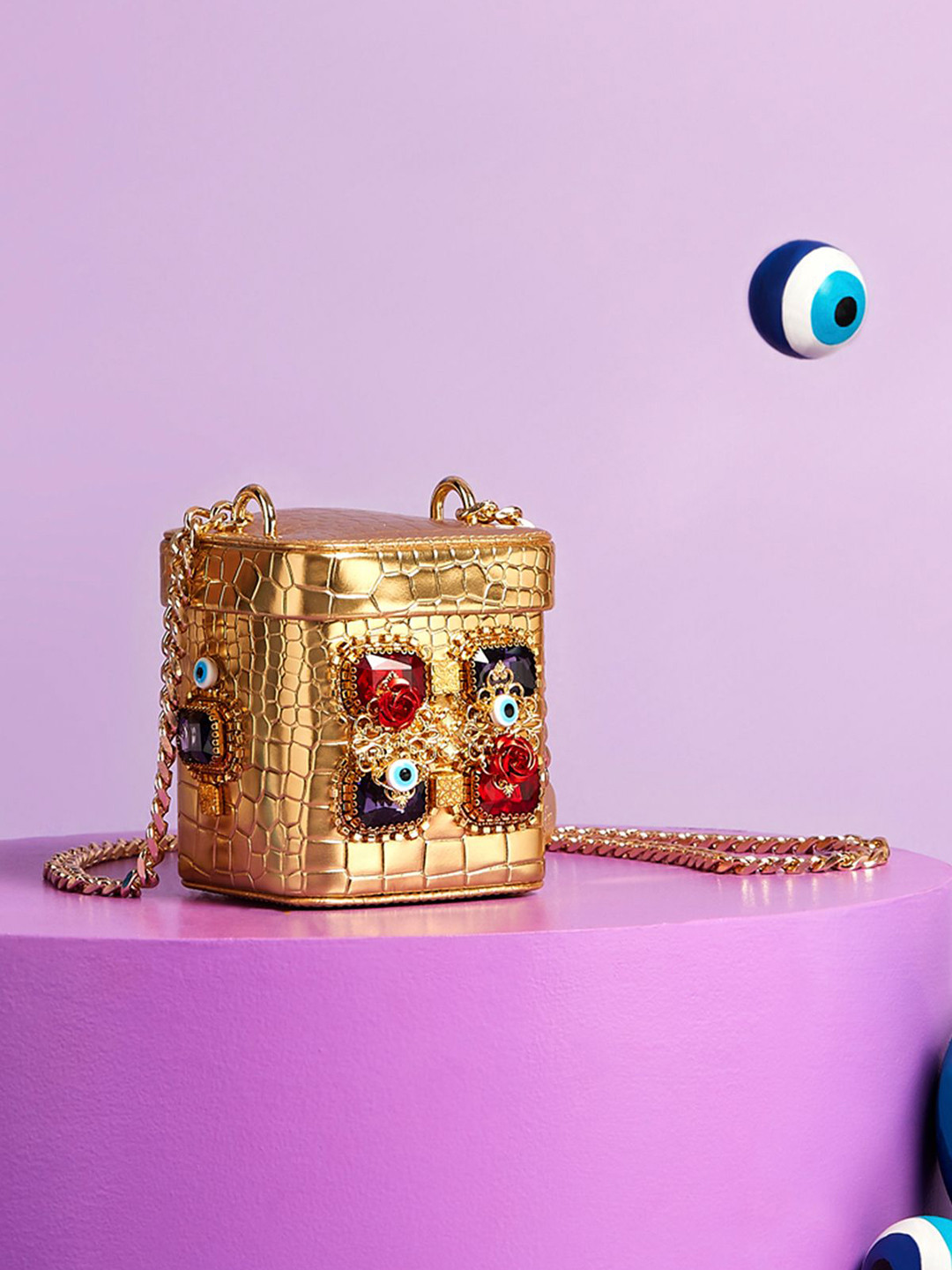 Papa Don't Preach Embellished Leather Shopper Sling Bag